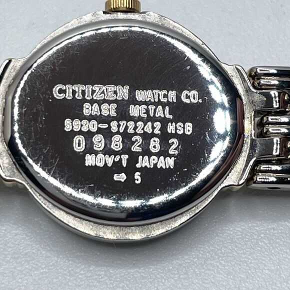 Citizen 6930-S72242 Ladies Watch Gold Silver Tone 6" Quartz - Picture 2 of 6